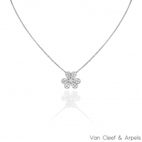 Van Cleef & Arpels White Gold Diamond Frivole Pendant VCARD31800 Van Cleef & Arpels White Gold Diamond Frivole Pendant VCARD31800